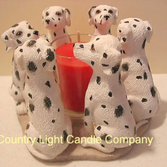 NEW Dalmatian Dog Breed Candle Holder Handpainted Ceramic Collectible NIB NWT - Picture 1 of 2